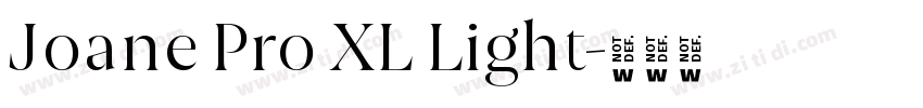 Joane Pro XL Light字体转换